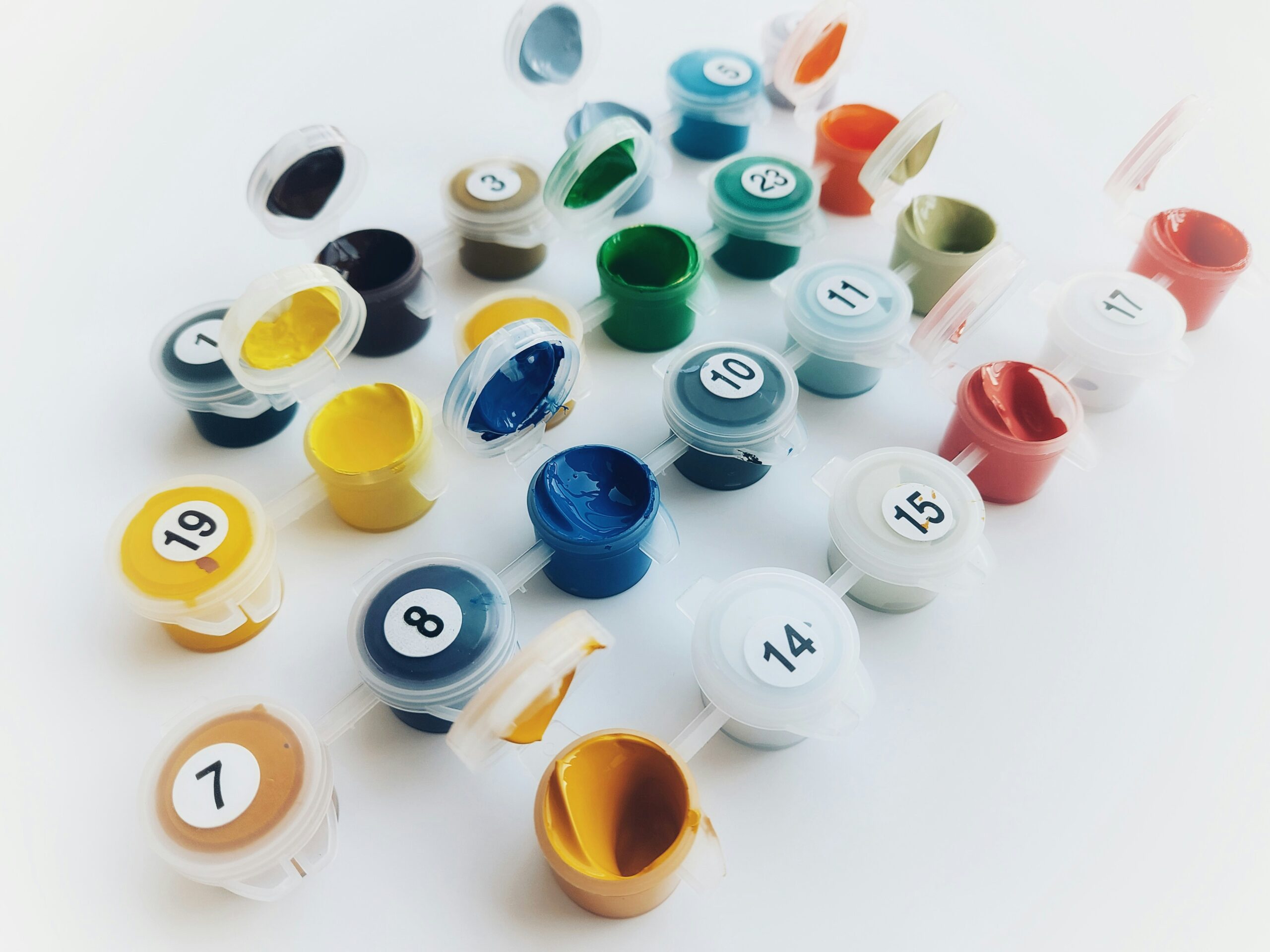 Numbered Paint Pots